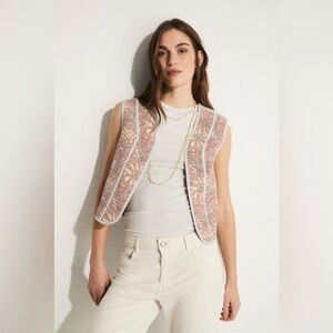 Floral Embroidered Vest Handmade ese o ese
